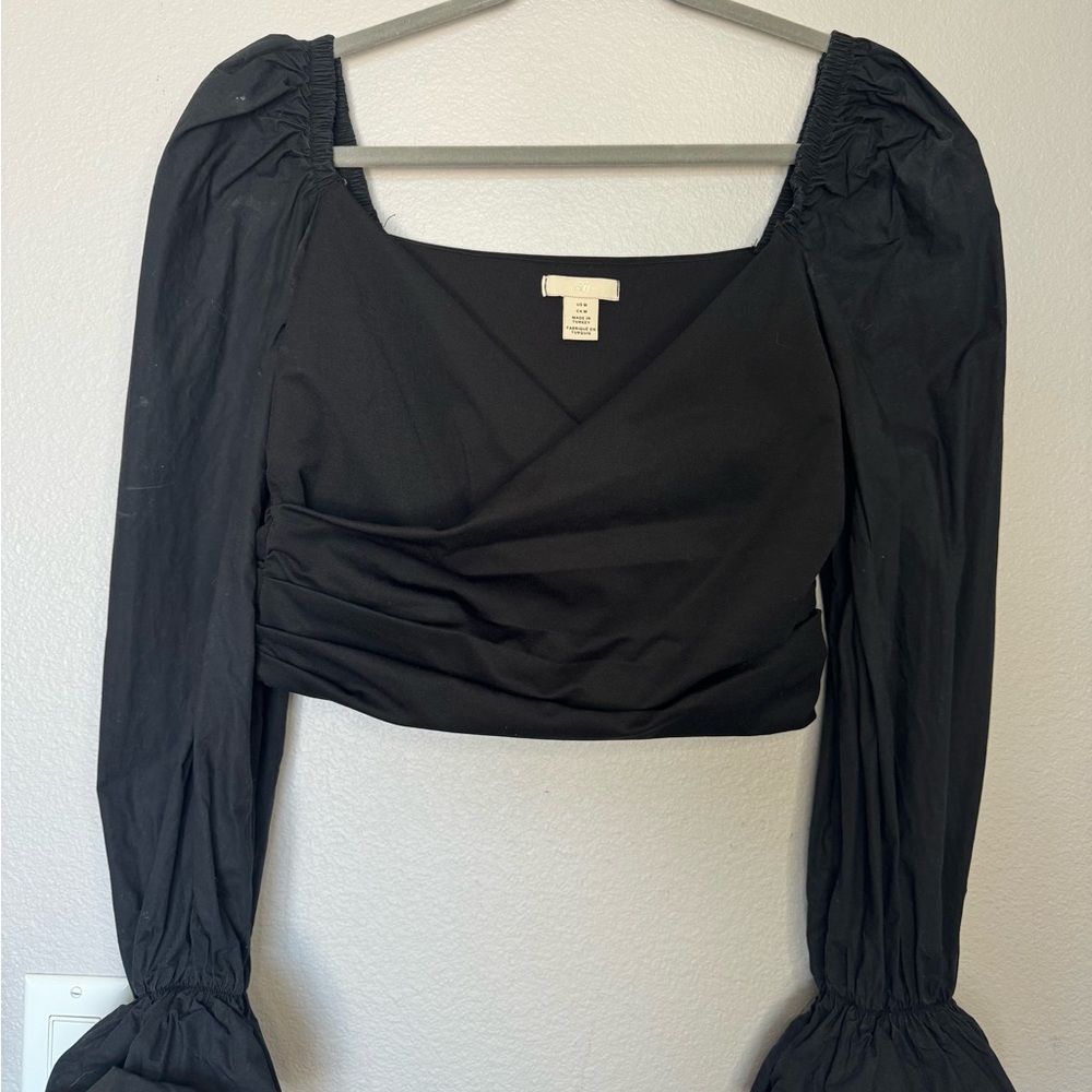 Black long sleeve blouse